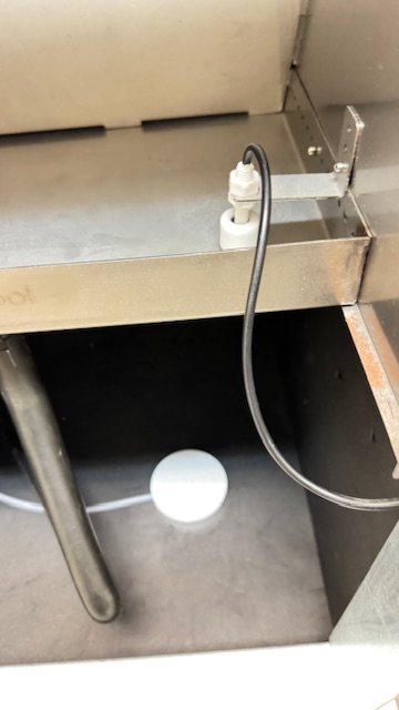 Water sensor on a floor.